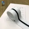 Acessórios de vestuário de malha com listras horizontais de fábrica, calças de suéter com faixa larga decorativa na lateral