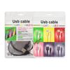 Bolsa de embalaje para cable de datos color macarrón, aluminizada, ventana Yin y Yang, autosellable, esmerilada, bolsa compuesta de alambre usd