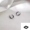 Pendientes de Aro Lisos con Pasador de Plata 925 para Mujer 2025 Nuevo Popular Diseño de Nicho Pendientes de Gama Alta Pendientes de Lujo Accesible