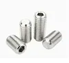 Aço inoxidável 304 DIN916 ponta cônica parafusos de máquina britânicos e americanos, parafusos de fixação com soquete hexagonal, parafusos 2# ~1/2