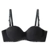 Sujetador de Media Copa Grande con Estampado del Sudeste Asiático para Mujeres con Pecho Pequeño, Push-Up, Sin Costuras, Sin Aros, Sujetador que Recoge el Pecho