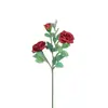 Rosa Simulação Haste Única Multi-cabeça Toque Real Rosa Casamento Flor Simulação Ornamento Sala de Estar Fotografia Flor Artificial Flor de Seda Atacado