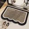 Alfombrillas de Piso de Lino Simples, Felpudos de Puerta de Baño de Barro Diatomeas, Antideslizantes para Baño del Hogar, Absorbentes de Agua, Alfombrillas Fáciles de Cuidar