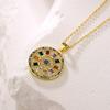 Collar con colgante de ojo de diablo de lujo de Aogu, chapado en cobre, cadena de clavícula de circonita en oro de 18 quilates, producto nuevo transfronterizo para mujer.