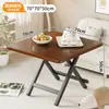 Mesa pequena, mesa de jantar dobrável, adequada para aluguel, portátil para exterior, para montar barracas, para uso doméstico em apartamentos pequenos, mesa de jantar redonda simples