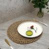 Posavasos tejido de junco de borde a borde, posavasos de totora, alfombrilla antideslizante y antiquemaduras, posavasos para tazón, posavasos para olla de arena, aislamiento térmico, alfombrilla de cocina, posavasos para olla/tazón