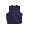 Colete de trabalho multi-bolso japonês CityBoy retrô americano masculino com zíper sem mangas solto estilo funcional colete