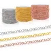 Cadena de Cola de Acero Inoxidable Horno de Vacío Chapado en Oro Oro Rosa Acero de Titanio Accesorios Cadena para Collar Pulsera DIY Oro al Vacío