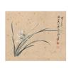 Pintura Antigua Reproducción Zhang Daqian Pintura de Orquídeas Pintura Decorativa China Nueva Pintura para Colgar Vestíbulo Pintura de Flores y Pájaros Caligrafía y Pintura de Celebridades