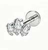 Pendientes de Aleación de Titanio F136 de Aliexpress, Pendientes para Cartílago de Oreja, Joyería de Titanio para Oreja de Rosca Interna, Pendientes de Aleación de Titanio Certificada F136