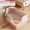 Caixa de areia para gatos semi-fechada extra grande com tapete anti-respingo e laterais altas para evitar que a areia seja espalhada, vaso sanitário para gatos suprimentos para animais de estimação atacado