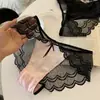 Encanto delicado~Bragas de satén con encaje sexy estilo francés para mujer, deseo puro, finas, transpirables, de malla, calzones para mujer