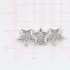 Acessórios de joias de estrela de cinco pontas em forma de coração com incrustação de diamante de ABS Material artesanal com cola cremosa DIY Acessórios para presilha de cabelo cachecol chapéu