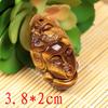 Pingente de Pedra Olho de Tigre Amarelo Guanyin Buda Pedra Olho de Tigre cabeça de tigre Cabeça de Guanyin Pedra Olho de Gato Pingente de Pedra Madeira