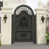 Puerta de Patio de Aleación de Aluminio, Puerta de Jardín Exterior, Puerta de Villa Campestre, Puerta de Patio de Hierro Forjado, Puerta Eléctrica de Patio de Apertura Simple/Doble