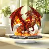 Ornamentos de Mesa de Acrílico Dragão Azul Novo Retro Transfronteiriço, para Home Office ou Sala de Estar