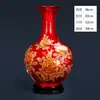 Vasos de Cerâmica Jingdezhen, Decorações para Casa, Arranjos de Flores, Móveis de Sala de Estar Estilo Chinês para TV, Prateleiras Antigas, Artesanato