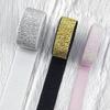 Correas Elásticas para Hombros Accesorios DIY para Ropa de Bebé Cinta de Malla Brillante Diadema Hilo Dorado y Plateado Banda Elástica Fabricante Personalizado Teñido Personalizado