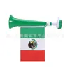 Cuernos de Plástico de Cuatro Secciones para Aficionados, Accesorios para Ambiente Festivo, Cuernos para Animar, Banderas de Colores, Cuernos Pequeños