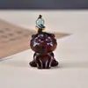 Tallados de Animales Zodiacales en Palo de Rosa - Cordones para Teléfono de Madera Maciza, Dijes para Bolsos y Colgantes Decorativos - Mayoreo