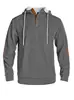 Sudadera con capucha y media cremallera de manga larga para hombre transfronteriza, talla europea de Amazon, comercio exterior, protección en los codos, corte holgado, sudadera con capucha casual deportiva para primavera y otoño