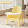 Mesa de Comedor para Bebé, Silla de Comedor, Taburete, Silla para Bebé, Asiento de Plástico Doméstico con Respaldo, Banco Pequeño, Multifuncional