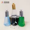 Frasco de Vidro Cônico 30ml Frasco para Óleo Essencial Frasco com Bomba Conta-gotas Pressão Frasco para Removedor de Maquiagem Tônico Frasco Dispensador Cosmético Atacado