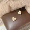 Pendientes Minimalistas y Sofisticados de Corazón Tachonados con Diamantes, Diseño de Moda Coreana, Pendientes Geniales y Versátiles
