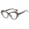 Gafas de Lluvia Estilo Nuevo Transfronterizo Europeo y Americano Bloques de Color Irregulares Ojo de Gato Antiluz Azul Lentes Lisos Marco Natural para Miopía