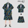 Conjunto de Camisa Floral de Manga Curta Tailandesa Roupas da Ilha de Hainan Roupas de Praia Sanya Estilo Havaiano Estilo Casal de Viagem Tailandesa Verão