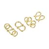 Plata de ley S925 hebilla S hebilla W hebilla M más anillo accesorios para joyería DIY hebilla de conexión para pulsera hebilla geométrica plateada chapada en oro