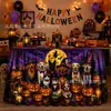 Saia de mesa de Halloween transfronteiriça, avental de mesa de poliéster com impressão personalizada, pano de decoração de mesa, decoração de festa, peça única dropshipping