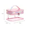 Nueva Bolsa de Cosméticos de PVC de Doble Capa, Láser Colorido Multifuncional de Almacenamiento Cosméticos Gran Capacidad Bolso de Mano de Celebridad de Internet