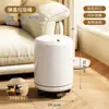 Cubo de basura para sala de estar, Contenedor de basura doméstico de alta gama de gran capacidad para cocina, inodoro, baño, dormitorio, con tapa y ruedas
