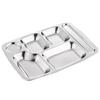 Cantimplora de Acero Inoxidable Espesor 304 Plato para Comida Rápida Dividido Plato de Arroz para Niños Estudiantes de Jardín de Infancia Vajilla para Adultos
