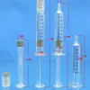 Tubo de agulha graduado de 2mL tubo de agulha leve-água frasco de essência embalagem cosmética tubo de injeção de óleo essencial herbal