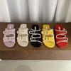 Sapatos Femininos Foto Real Versão Coreana Planos Camurça Birkenstock Slip-On Design com Fivela para Mulheres Moda Verão Casual