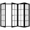 Puerta plegable de vidrio de aleación de aluminio ultradelgada estilo francés para ventilación de terraza de patio, puerta corrediza de sala de estar interior, puerta divisoria