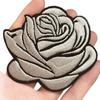 Parche de Tela Bordado de Rosa, Pieza Bordada de Flor, Tela para Cubrir Sofá Parche para Planchar, Parche de Hotel, Reparación de Agujeros en la Ropa, Accesorios de Lavado