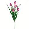 Ramo de Flores Artificiales de Tulipán Caliente Transfronterizo Flor de Tulipán Pequeña Jardín del Bosque Holandés Decoración de Comercio Exterior Flor Falsa