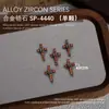 Joyería para Uñas Aleación de Zirconio Cuervo Corazón Cruz Montón de Diamantes Zirconio Oscuro Accesorios para Uñas Decoración