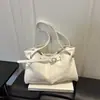 Bolsa feminina muito estilosa e de grande capacidade, modelo novo 2026, bolsa de ombro casual e simples, bolsa tote com cordão moderna e única