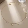 Venda Quente Moda Ouro Vento do Oceano Série de Letras Colar de Pérolas Decoração de Concha Estrela do Mar Concha Venda Quente Explosões