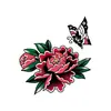 2026 Novo Modelo Transfronteiriço Série de Adesivos de Tatuagem Coloridos À Prova d'Água e Duradouros Flor Colorida de Rosa Peônia Flor de Ameixa Borboleta Ins
