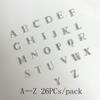 A- Z 26 letras inglesas traje accesorios de uñas de aleación transfronterizos japonés simple Súper Flash decoración de uñas metálica