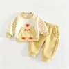 Conjunto Bebê Primavera Mês Pequeno Menino Roupas de Bebê Primavera Novo Estilo Recém-nascido Criança Pequena Roupa Externa Moletom com Capuz Manga Longa Conjunto de Calças