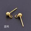 Atacado de Fábrica Brinco com Argola Contas Redondas Agulha de Orelha Aço Inoxidável Agulha de Feijão Agulha de Feijão Brinco DIY Acessórios para Brincos