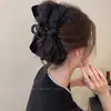 Pinza Elegante Retro con Lazo para Mujer Pinza para el Cabello de Gama Alta Pinza Grande Nueva Pinza de Tiburón para la Parte Posterior de la Cabeza Adorno para el Cabello