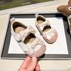 Zapatos de Niña 2025 Nuevo Estilo Lazo Capa Única Estilo Chanel Casual Moderno Zapatos de Princesa Combinan con Todo Perla Seda Brillante Suela Blanda Zapatos de Cuero para Niños