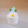 Zibo vidriado de colores adornos pequeños hechos a mano hoja de loto brotes de loto hongo rocío de lluvia maceta manualidades decorativas de escritorio